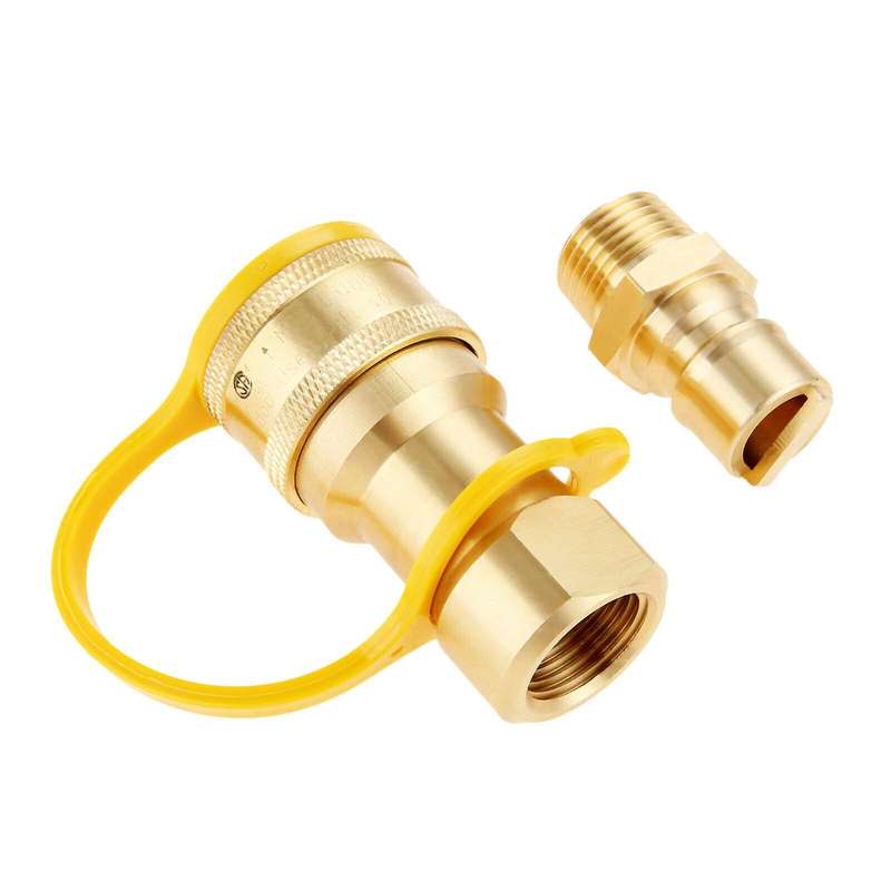 1/2 Inch Solid Brass Gas Propane Quick Connect Disconnect Adapter