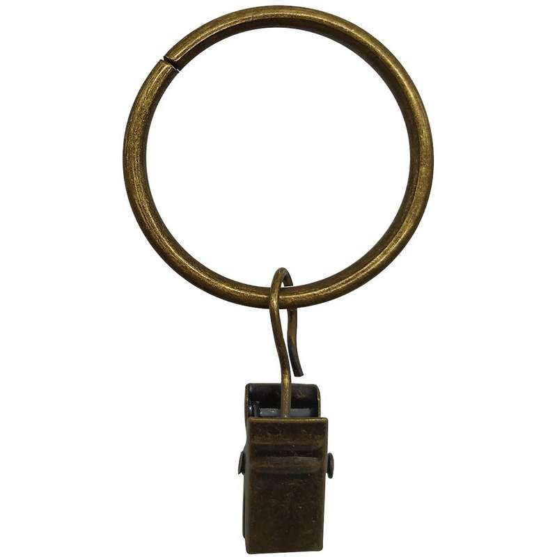 72 Pack Rings Curtain Clips Strong Metal Window Curtain Ring (bronze)