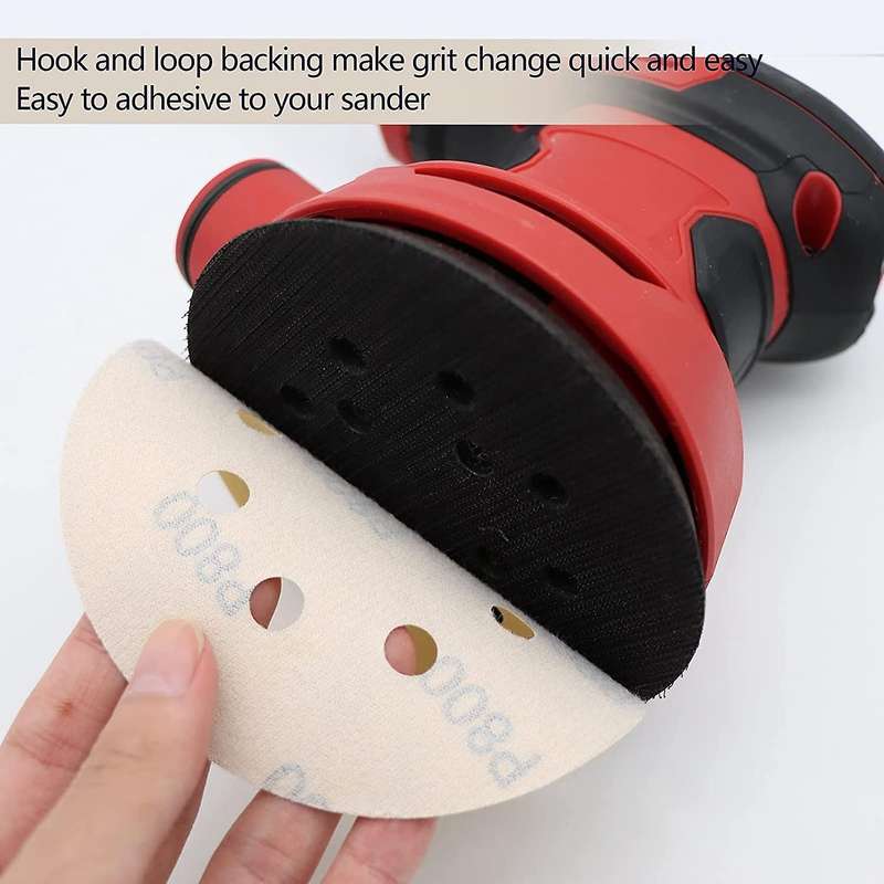 100pcs Sanding Disc, 800 Grit 5 Inch Sanding Sheet, 8 Holes