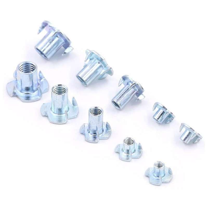 105 Pieces Of M4 5 6 8 10 Galvanized Steel T-nut Kit for Furniture