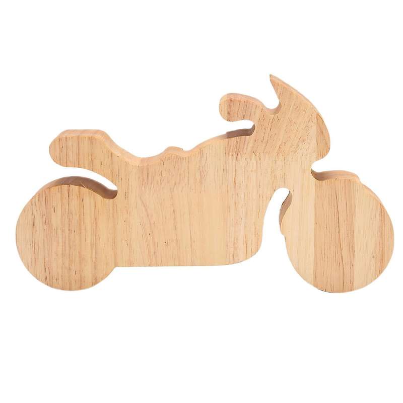 Motorcycle Piggy Bank Cartoon Pine Transparent Decor Gift 26x15cm