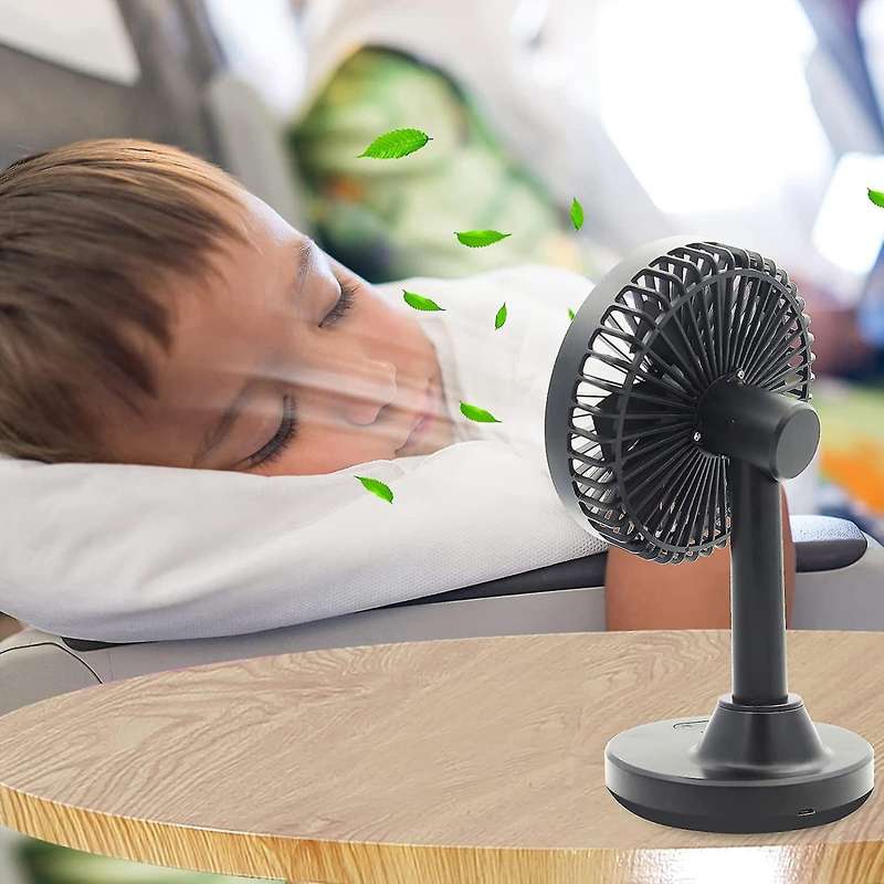 Usb Desk Fan,table Fan Oscillating Fan Black