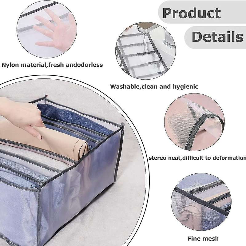 7 Grids Clothes Organizer 6pcs,folded Clothes Organizer