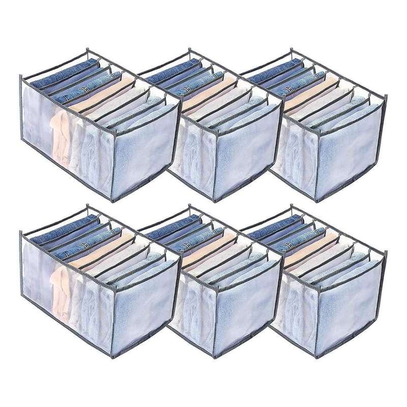 7 Grids Clothes Organizer 6pcs,folded Clothes Organizer