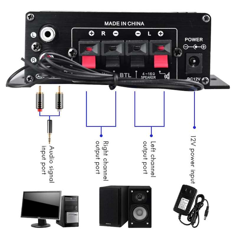 Ak370 2 Channel Bluetooth Hifi Power Amplifier Remote Control (ak370)