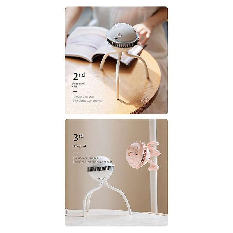 Stroller Fan, 3 Speed Stroller Fan with Flexible Tripod, Pink