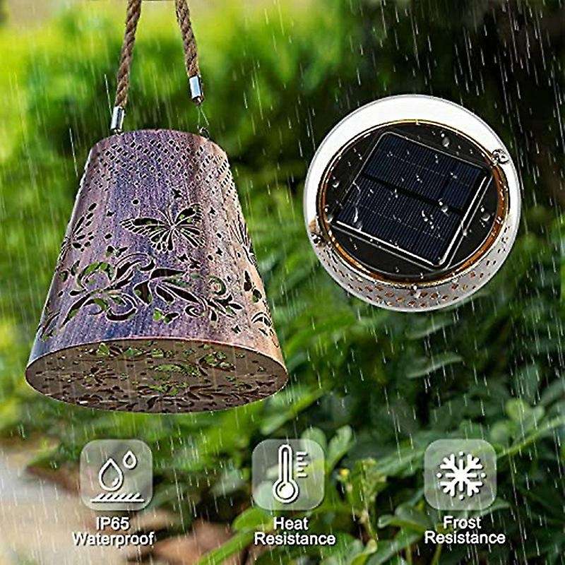 Solar Lanterns Outdoor Butterfly Hanging Solar Lanterns Garden Decor
