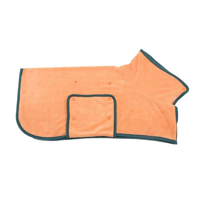 Dog Towel Dog Drying Coat Microfiber Pet Dog Cat Bath Robe,xl Orange