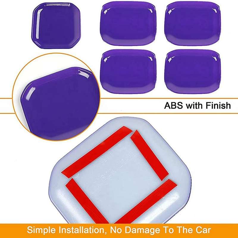Exterior Door Handle Bowl Trims Accessories Purple 5pcs