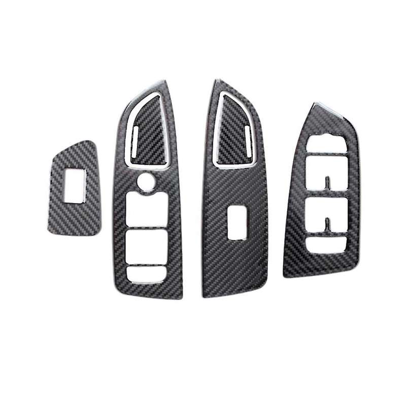 Car Carbon Fiber Window Switch Cover for Volvo S90 S90l 2017-2019 Lhd