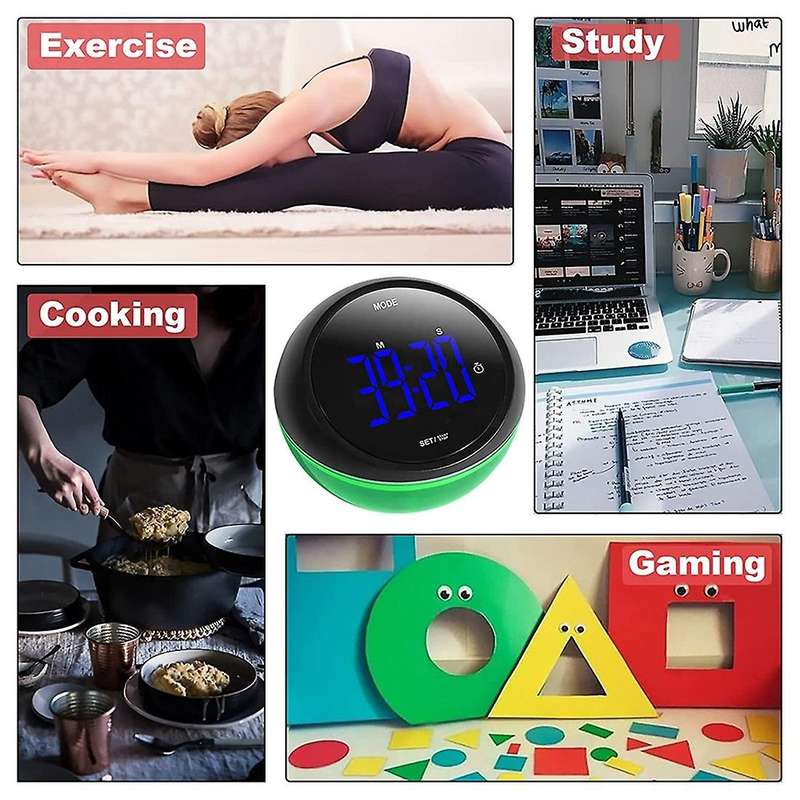 Countdown Kitchen Timer,led Digital Timer, for Kids,seniors,etc,green