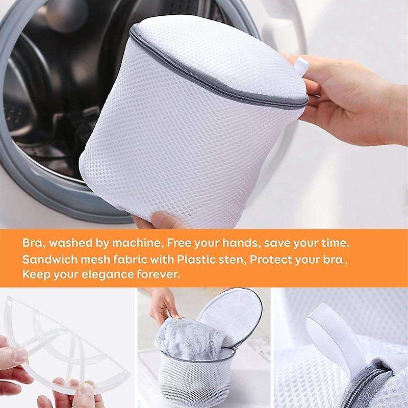 Waeschenetze, 8 Stueck Waeschesack Waeschetasche Set - Weiss