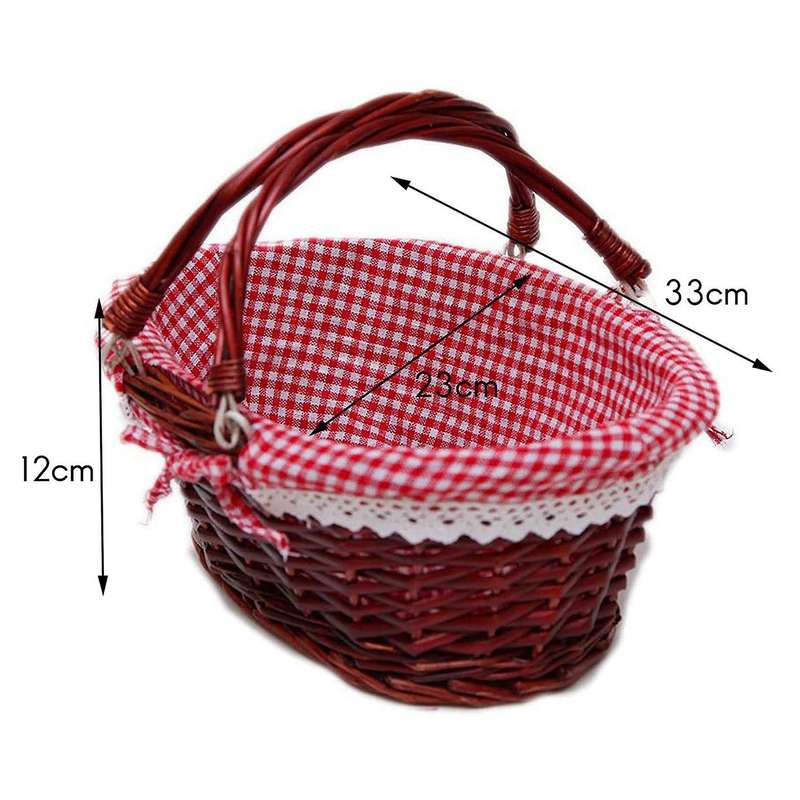 2x Wicker Basket Gift Basket Picnic Basket Candy Basket