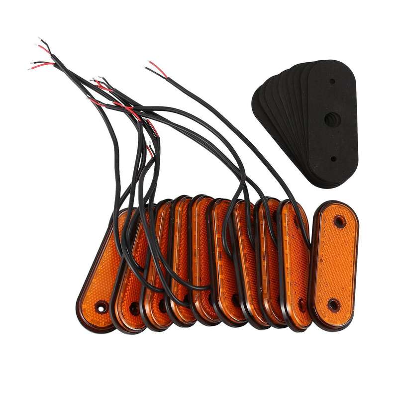 10x 20led Yellow Side Marker Light for Truck, Rv Trailer Lorry Pickup