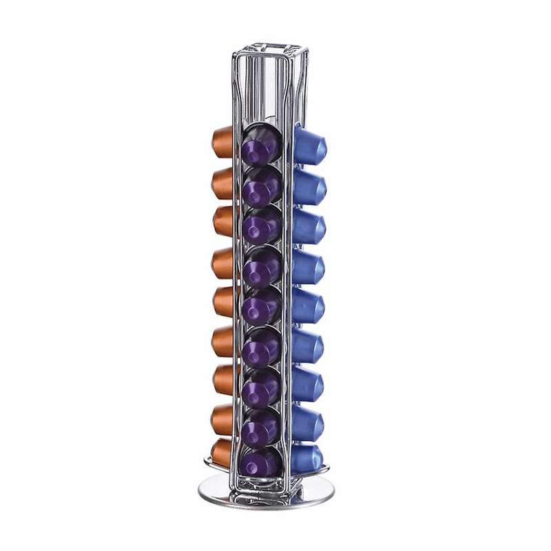 Coffee Pod Holder Metal Rack Storage 40pcs for Nespresso Coffee,a