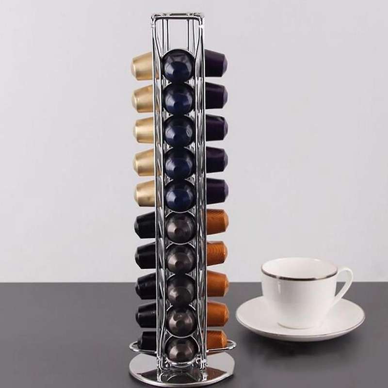Coffee Pod Holder Metal Rack Storage 40pcs for Nespresso Coffee,a
