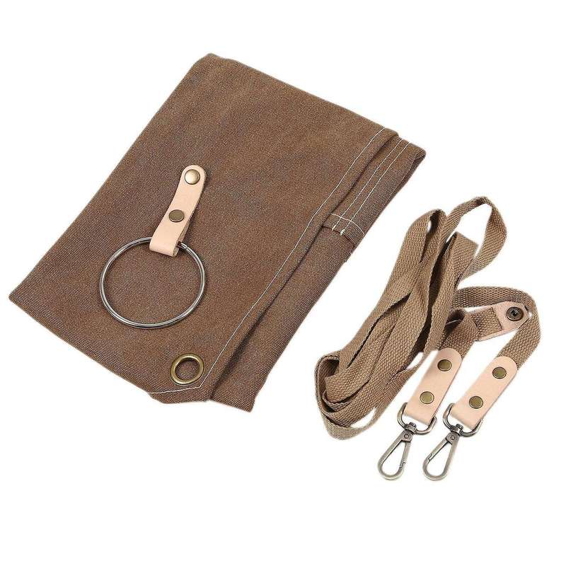 Bbq Canvas Apron Bib Kitchen Apron for Women Men-khaki
