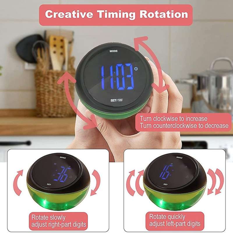 Countdown Kitchen Timer,led Digital Timer, for Kids,seniors,etc,blue