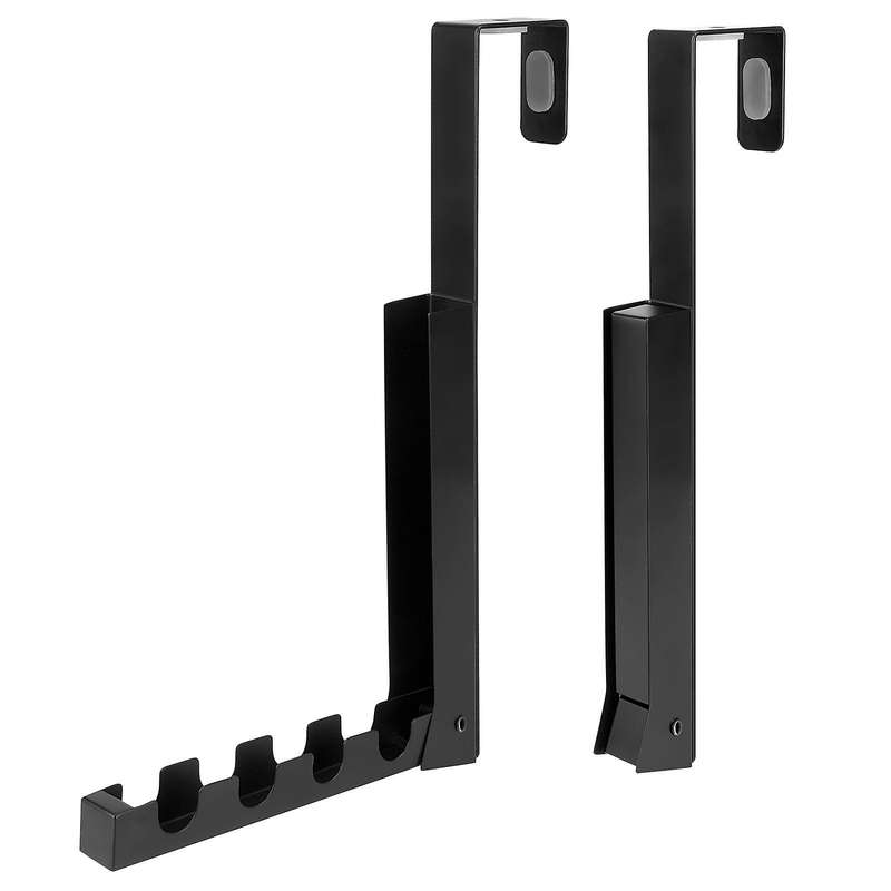 2 Pack Over The Door Foldable 4 Hooks for Hanging Clothes, and More