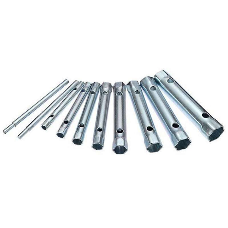 10pcs 6-22mm Metric Tubular Socket Wrench Set, Pipe Stem Spark Plug