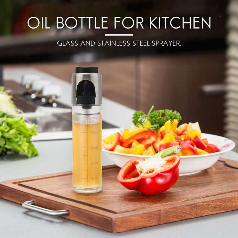 Oil Sprayer Bottle 90 Ml,pack Of 2 Oil Sprayer Bottle with Tube Brush