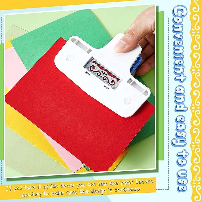 Fancy Border Hole Punch 2 Pcs Floral Design Edge Cutters,a