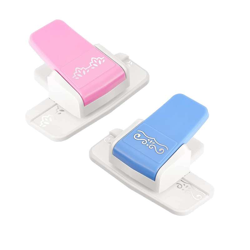 Fancy Border Hole Punch 2 Pcs Floral Design Edge Cutters,a
