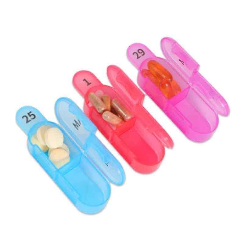 32 Slots Monthly Pill Organizer Box Tablet Holder Medicine Container