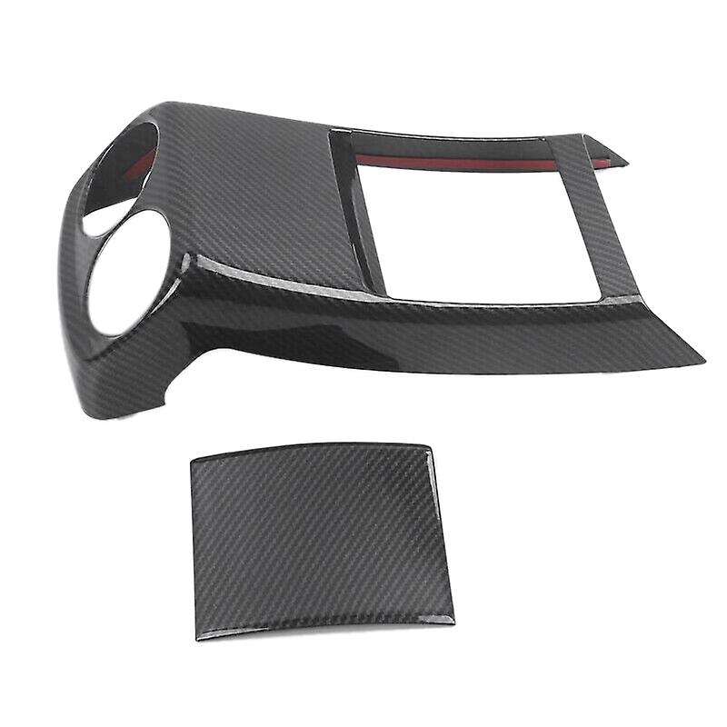 Car Carbon Fiber Central Control Armrest Box Rear Air Vent Cover