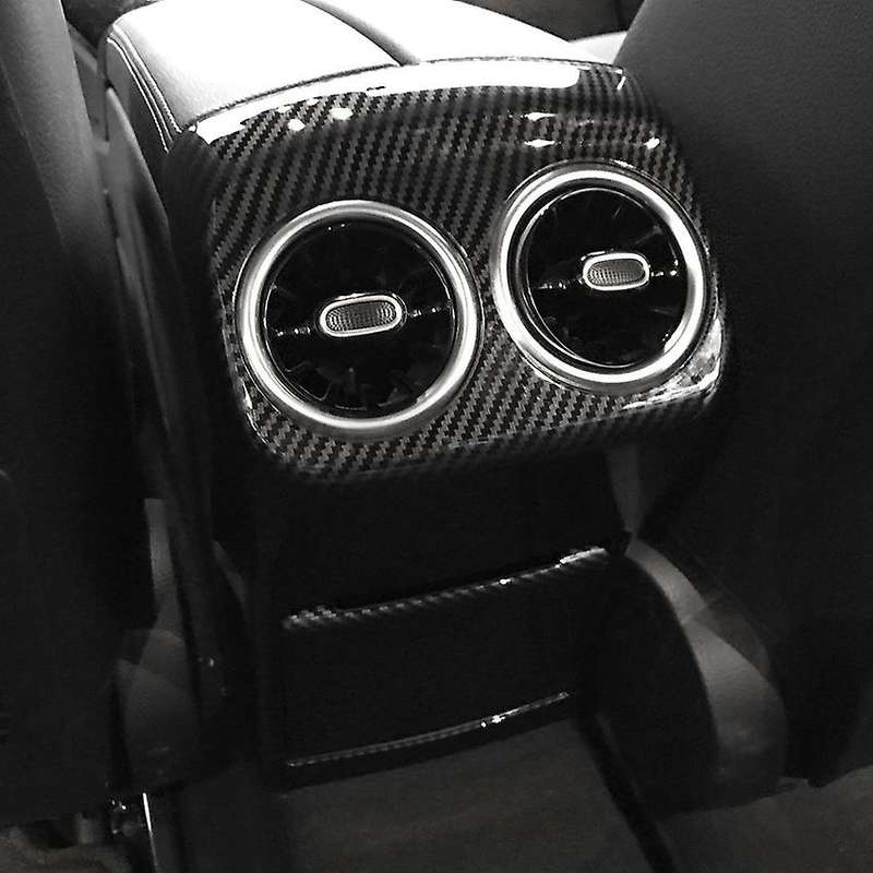 Car Carbon Fiber Central Control Armrest Box Rear Air Vent Cover