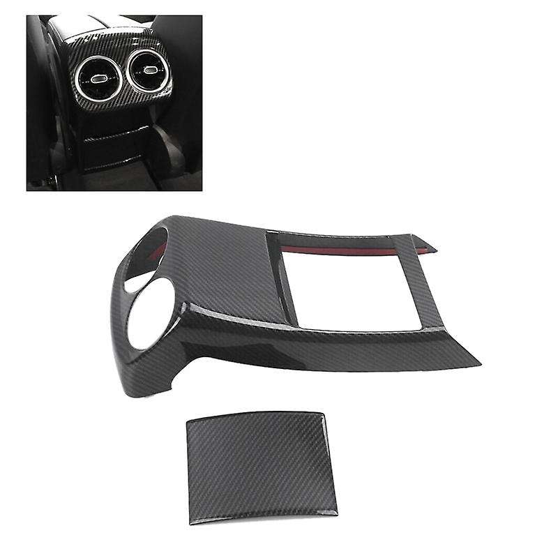 Car Carbon Fiber Central Control Armrest Box Rear Air Vent Cover