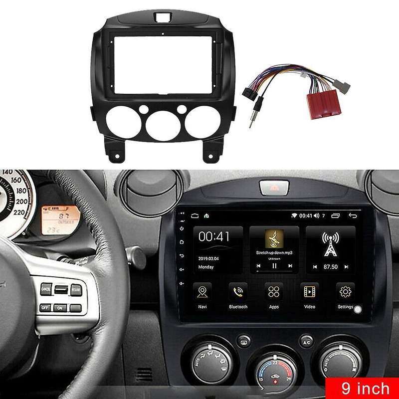 9 Inch 2din Car Dashboard Frame Dvd for Mazda 2 Demio 2007-2014
