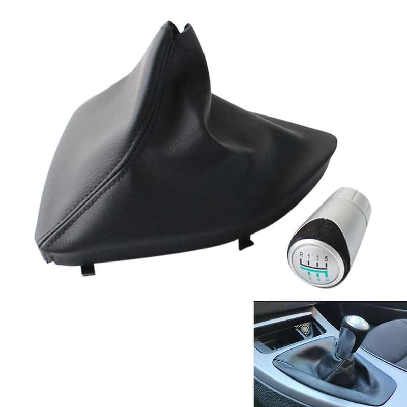 Manual 6 Speed Gear Stick Shift Lever Head Ball with Leather