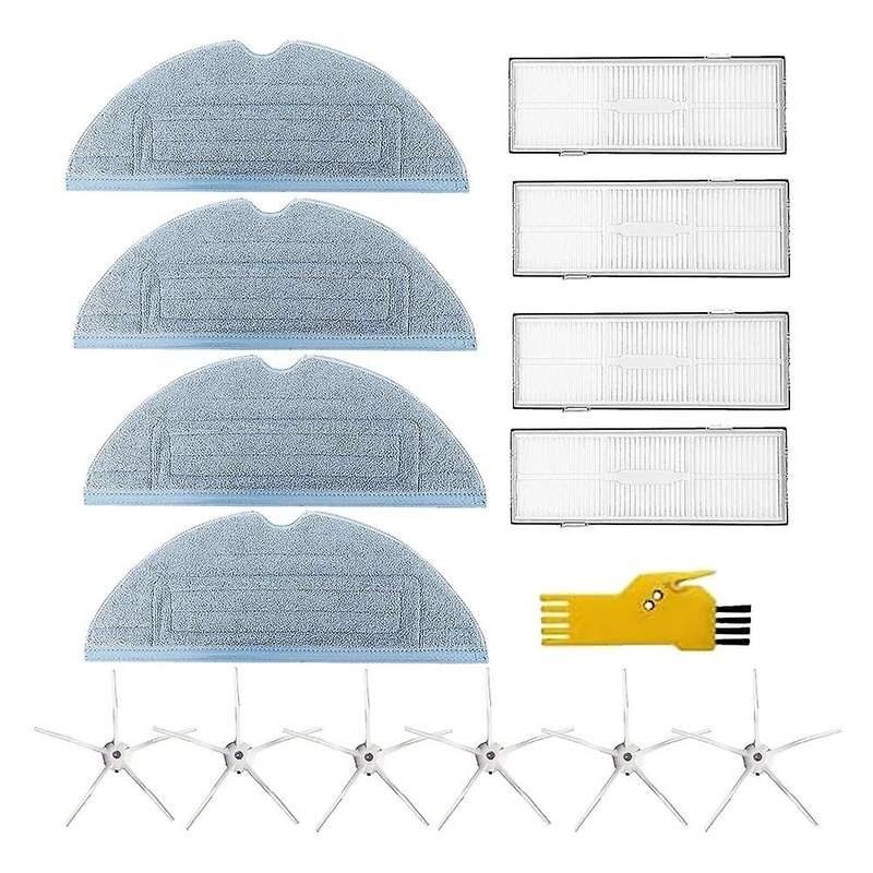 For Roborock S7 T7s T7 Plus Robot Vacuum, Side Brush Filter Mop Pads
