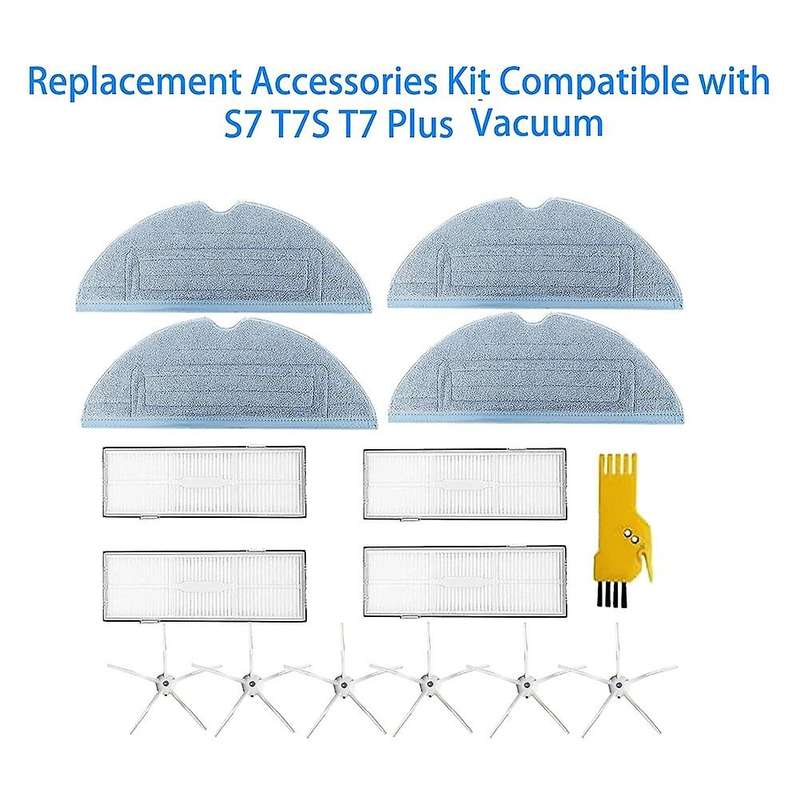 For Roborock S7 T7s T7 Plus Robot Vacuum, Side Brush Filter Mop Pads