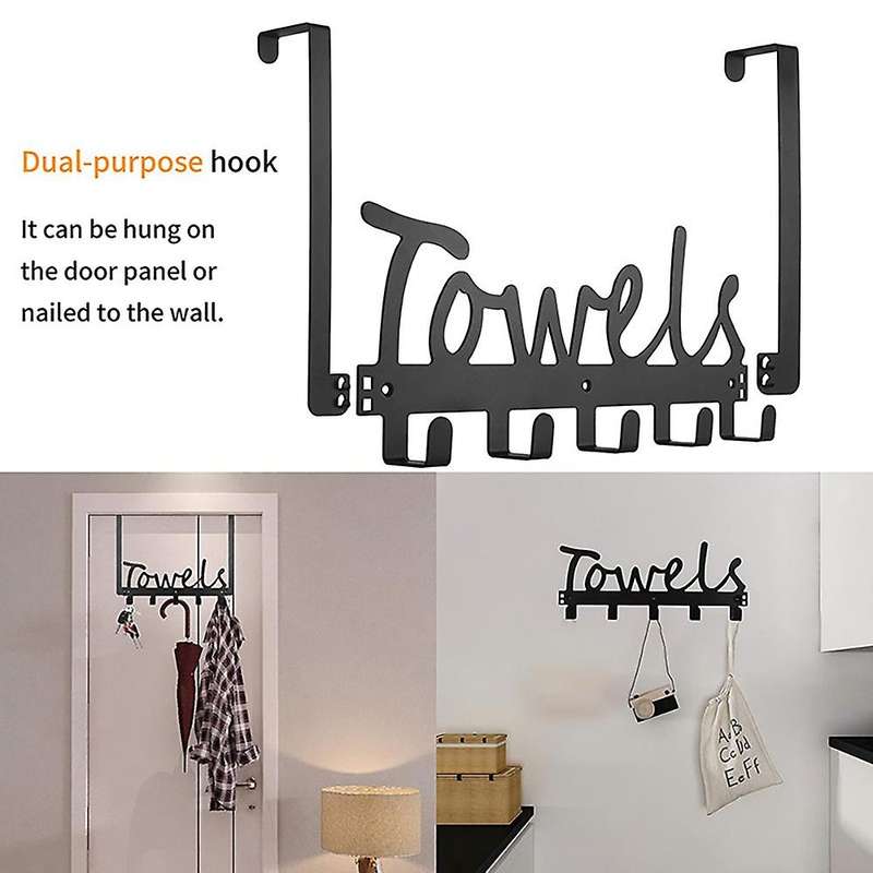 Over The Door Hook Hanger Bathroom Hook Racks Wall Mount for Robes