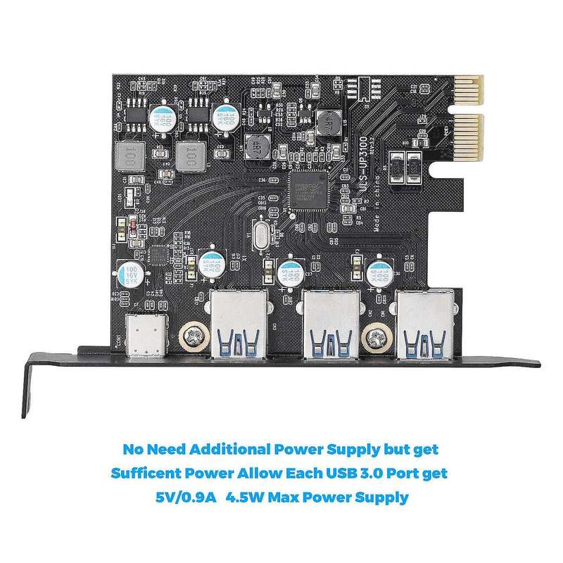 Pci-e to Usb3.0+type C Expansion Card (pcie Card)3 Ports