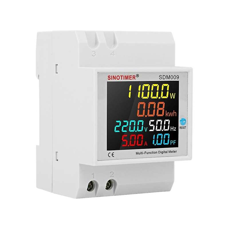 Sinotimer Sdm009 Din-rail Digital Meter Ac40-300v External (ct)