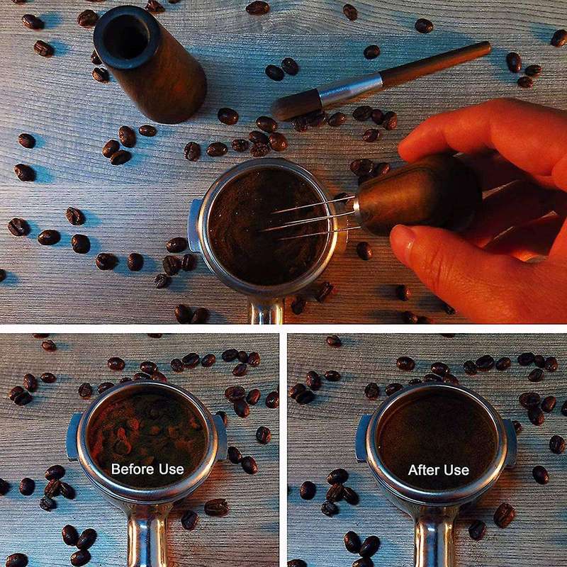 Espresso Coffee Stirrer, Barista Distribution Tool,4 Needles A