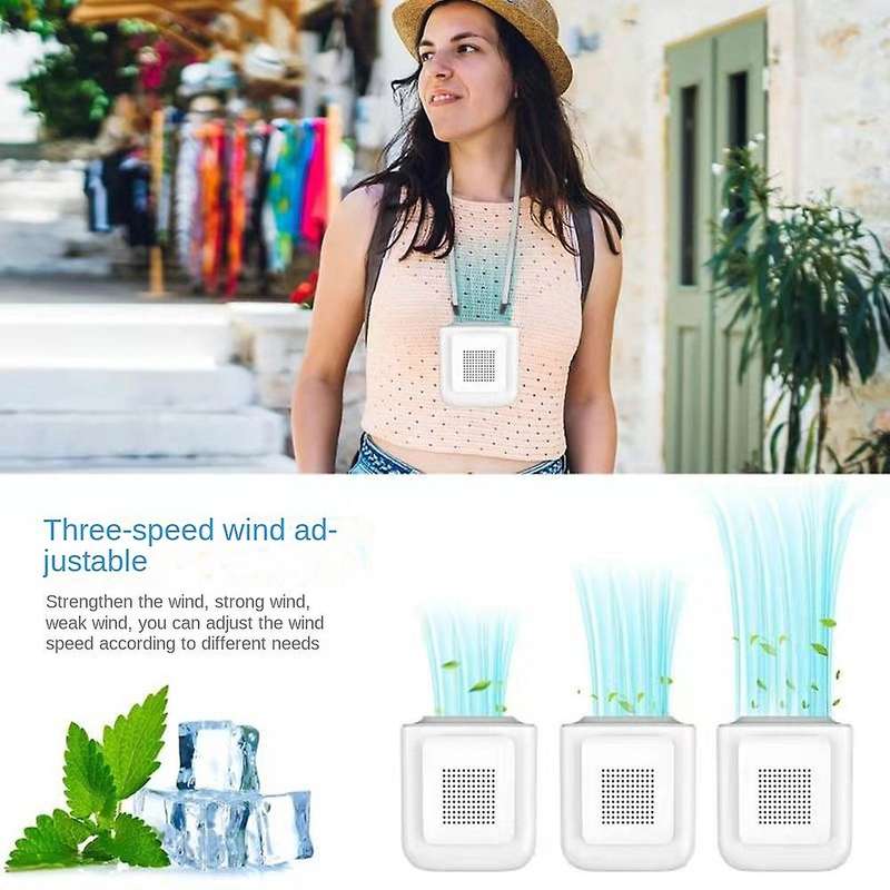 Waist Clip Fan 4000mah Rechargeable Fan Hand Free Personal Fan Black