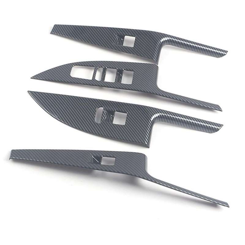 For Ford Evos 2022 Carbon Fiber Car Window Glass Lift Switch Cover
