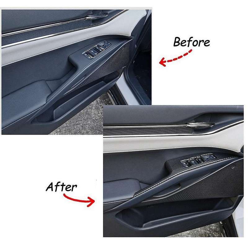For Ford Evos 2022 Carbon Fiber Car Window Glass Lift Switch Cover