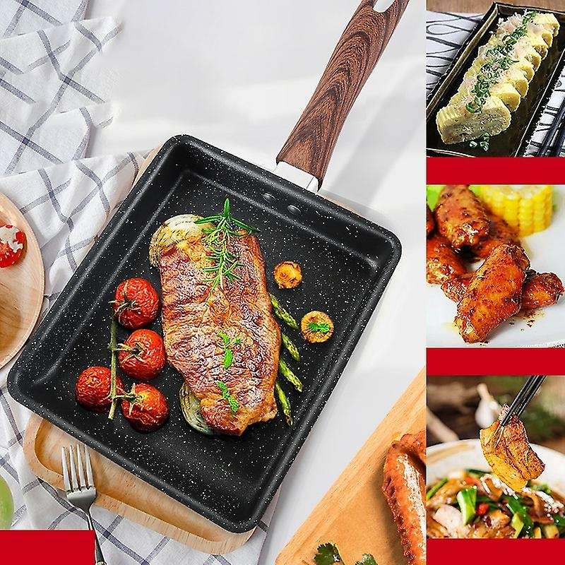 Japanese Style Small Frying Pan Non Stick Maifan Stone Pan Square