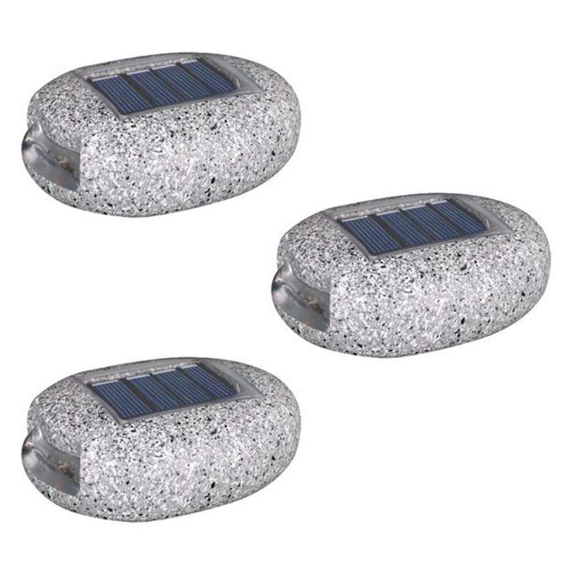 3x Solar Light for Garden Decoration Path Light Led Rock Light