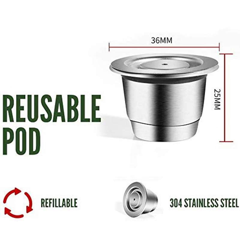 Stainless Steel Refillable Coffee Capsules, for I Cafilas Filters