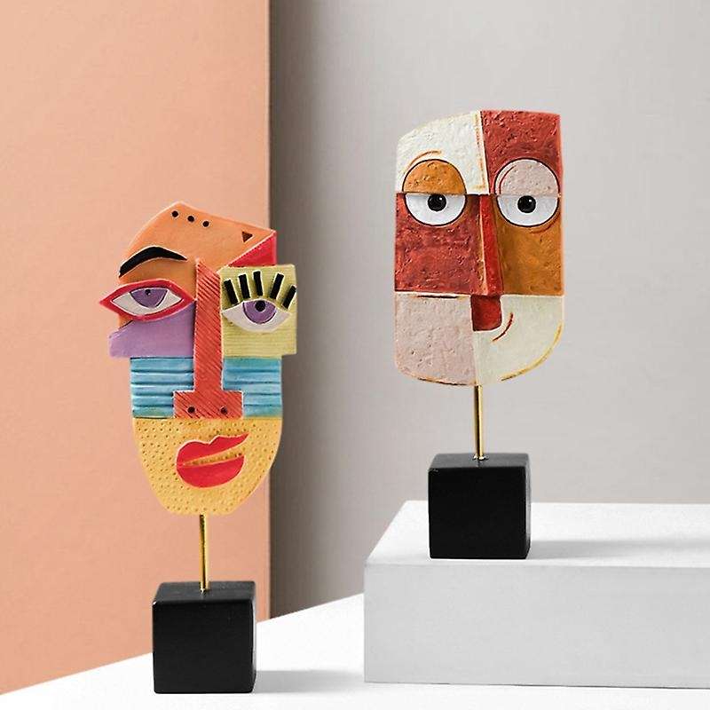 Face Art Crafts Decorative Traditional Figurines Home Decoration D