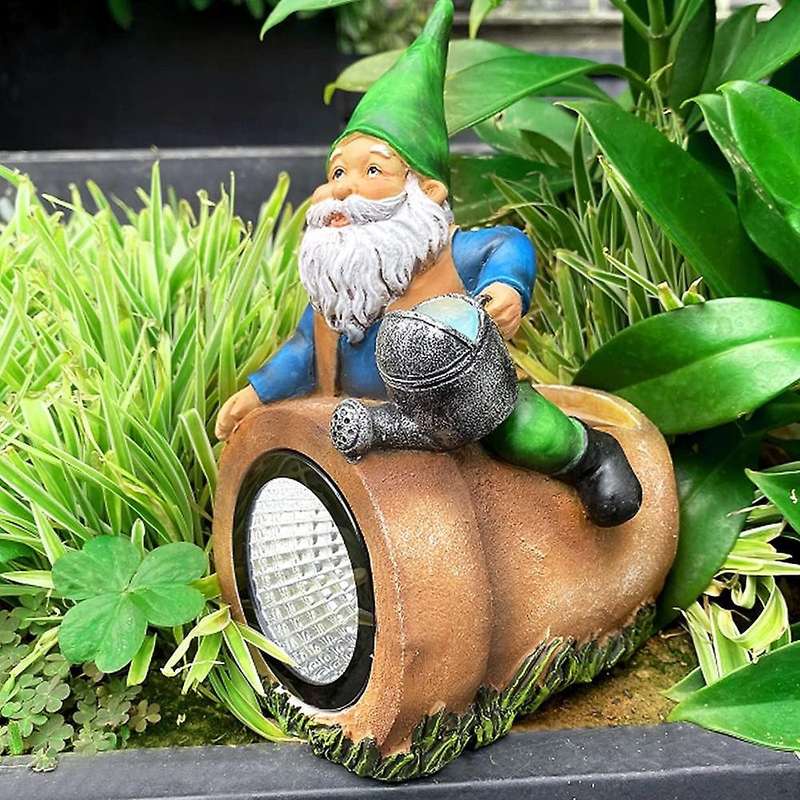 Solar Garden Gnome Decor - for Outdoor Solar Lights for Lawn Patio