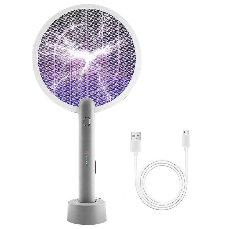 Electric Fly Swatter Racket, 2 In 1 Smart Bug Zapper