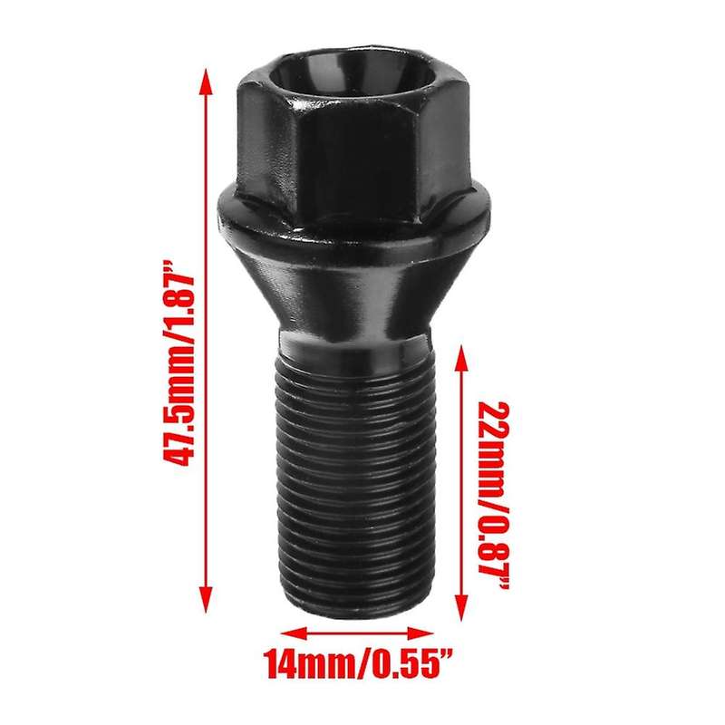 5pcs M14 X 1.25 Black Wheel Locking Lug for Bmw X3 X5 E70 E71 F20 F25