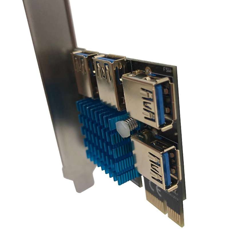 Pcie 1 to 4 Pci Express Riser Card, Pci-e 1x to External 4 Usb 3.0